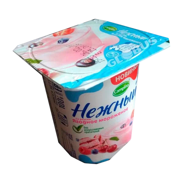 Йогурт Campina Нежный ягодное мороженое 1,2% 100г GL