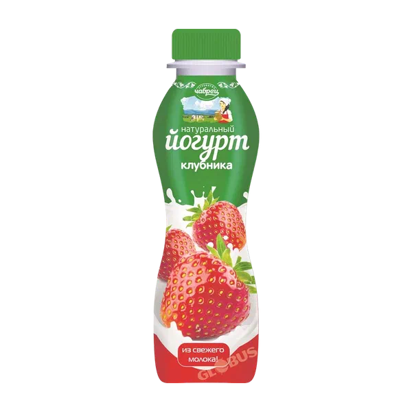 Йогурт питьевой Чабрец клубника 2,5% 300г