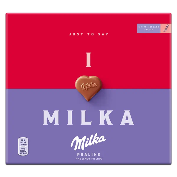 Milka сутту салынмасы бар сутту конфетери 110г
