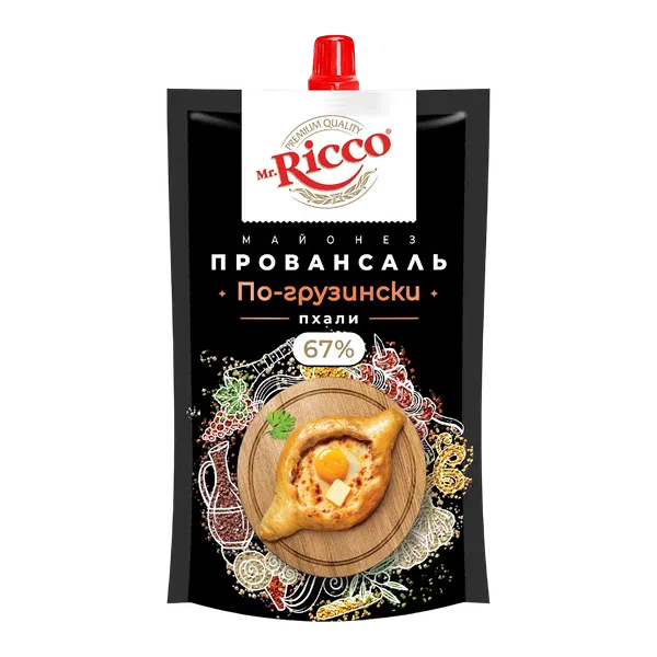 Майонез Mr.Ricco 67% Провансаль по-грузински Пхали 188г