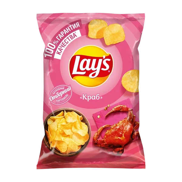 Чипсы Lay's Краб 140г п/п Фрито Лей Россия 18