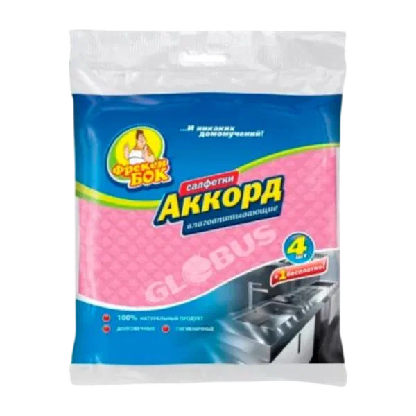 Салфетка д/уборки Фрекен бок целлюлоз 4шт