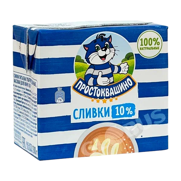 Сливки Простоквашино 10% 500г