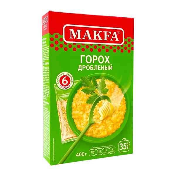 Горох Макфа дробленый 400г кор