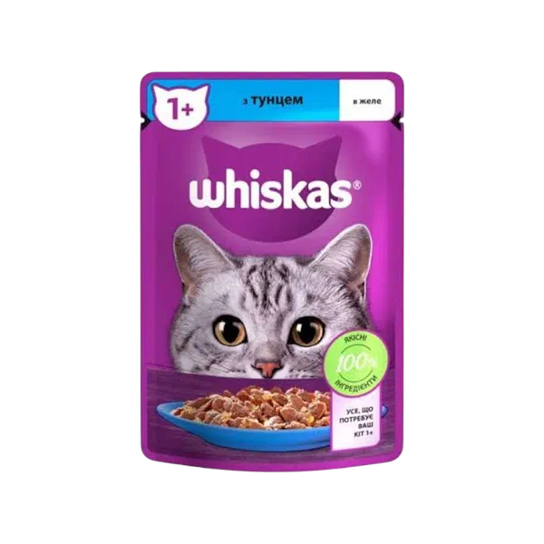 Whiskas желе  тунец менен  85г