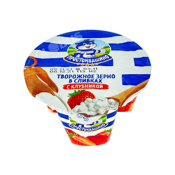 Творог Простоквашино зерн сливк/клуб 140г