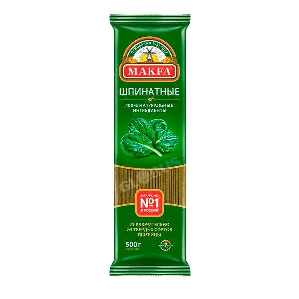Макароны Макфа спагетти шпинатные 500г
