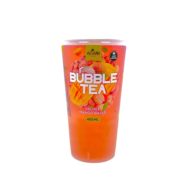 Напиток Aziano Bubble Tea клубника банан 0,45л пл/ст Россия 12