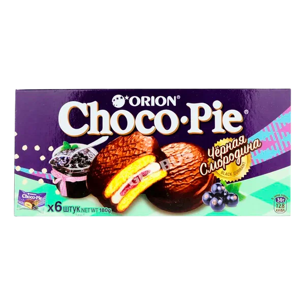 Печенье Orion Choco Pie черн смородина 6шт 180г