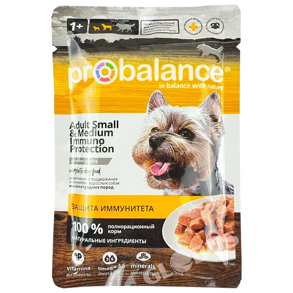 Корм д/собак Pro Balance Защита иммун д/собак малых и средних пород 85г