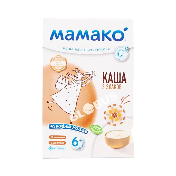 Каша дет. Мамако 5злаков козье молоко с 6мес. 200г