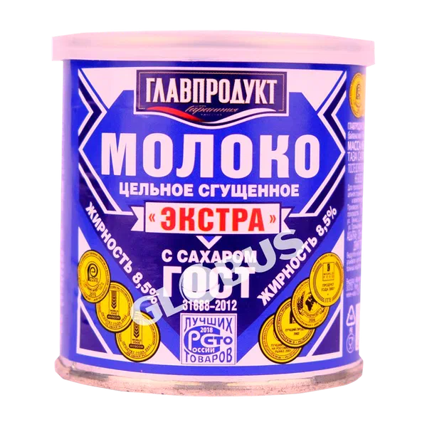 Молоко сгущ. Главпродукт ГОСТ Экстра 380г ж/б БЗМЖ