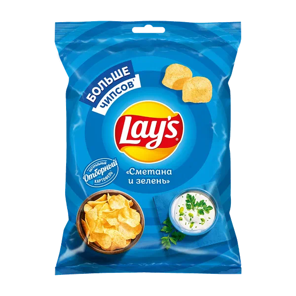 Чипсы Lay's сметана зелень 50г п/п Фрито Лей Россия 28
