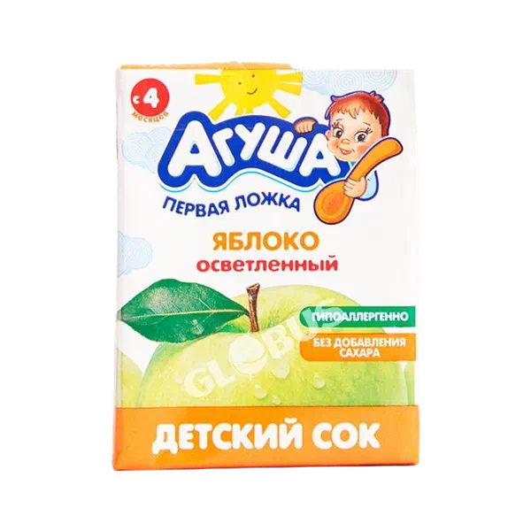 Сок дет. Агуша ябл.осветл. с 3мес 200мл ВБД