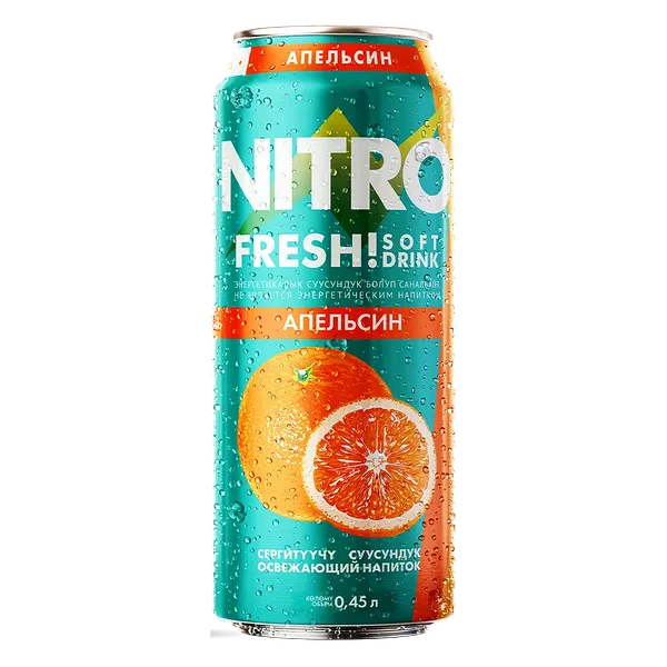 Напиток Nitro FRESH апельсин безалк. газ. 0,45л ж/б Абдыш Ата Кыргызстан 8
