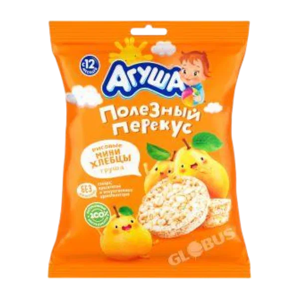 Хлебцы Агуша рисовые груша 0,2% 30г