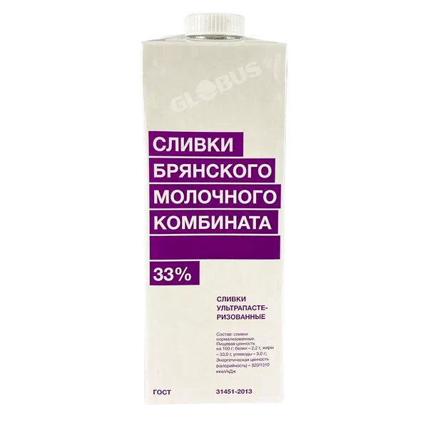 Сливки БМК 33% 1л т/п