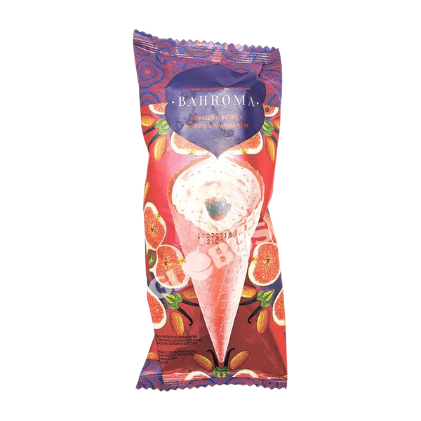 Мороженое Bahroma Рожок йогурт инжир с миндалём 105г