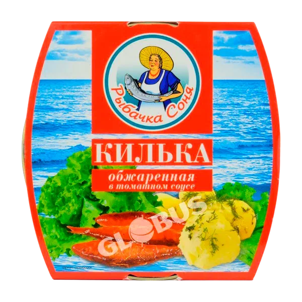 Рыбачка Соня куурулган килька 240г ж/б