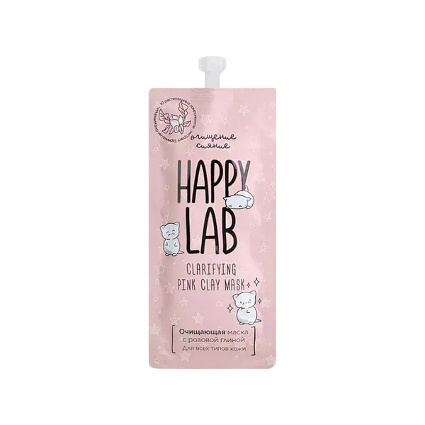 Happy Lab кызгылт чопо менен бет маска 20мл