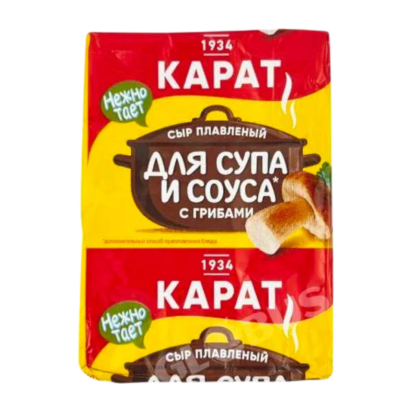 Сыр Карат Дружба плав с грибами д/супа 45% 90г ф/п