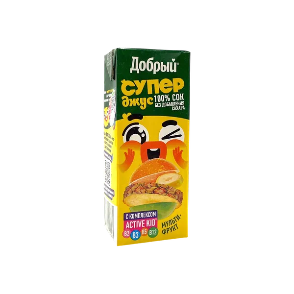 Сок Добрый Active Kid мультифрукт 0,2л т/п Россия 27