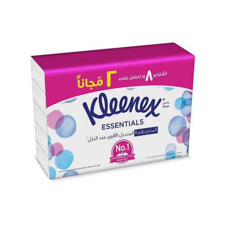 Kleenex Essentials Tissues 130 Sheets 8+2 Free