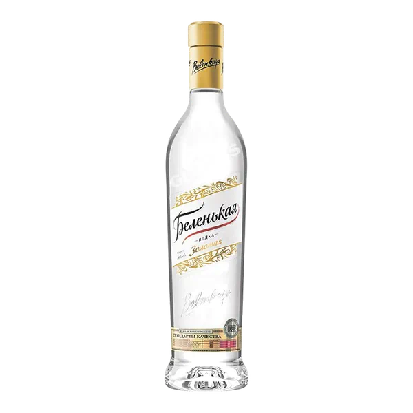 Водка Беленькая Золотая 0,5л ст/б Синергия Россия 12