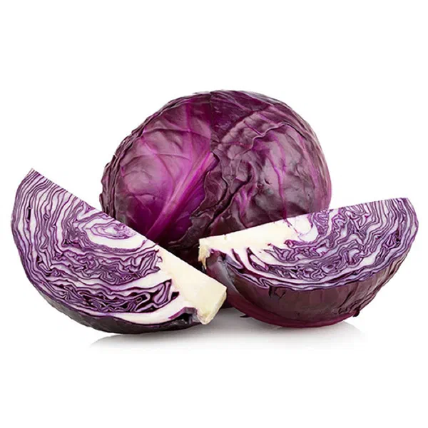 RED CABBAGE WITH CRISP TEXTURE AND VIBRANT COLOR