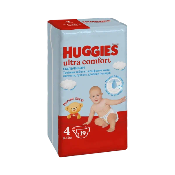 Подгузники детск Huggies UC 4 д/мал 19шт