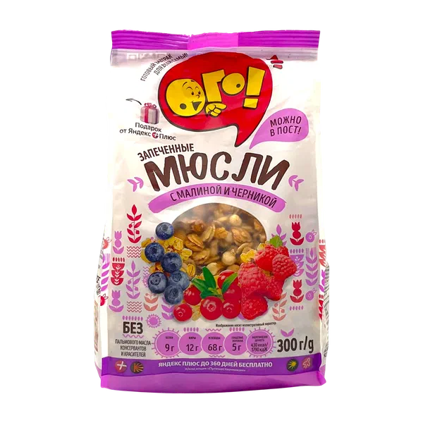 Ого! Мюсли д.куур.черн.м/н кактап бышыр.кург.таңкы там.300г