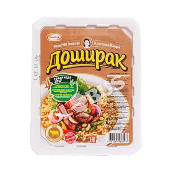 Вермишель б/п Доширак телятина 90г чашка