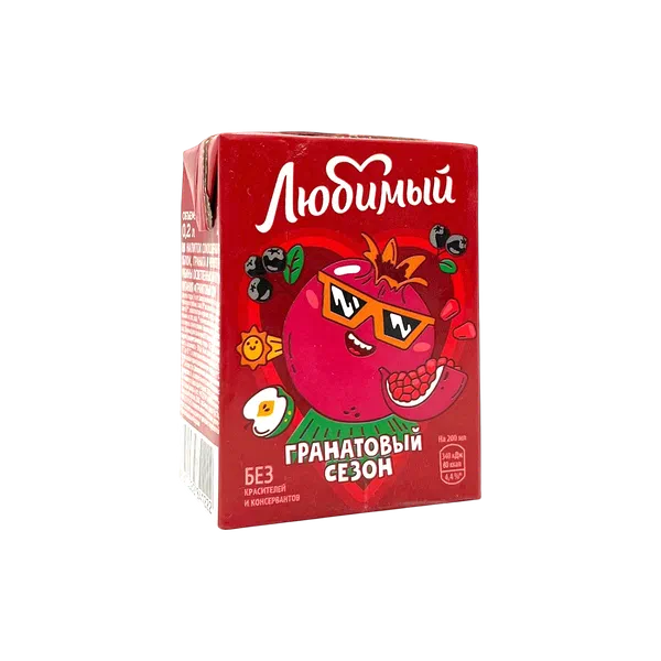 Напиток сокосодержащий Любимый Гранатовый сезон 0,2л т/п ВБД Россия 27