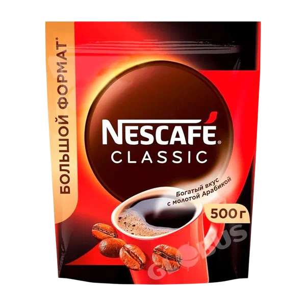 Кофе Nescafe Classic раств 500г д/п