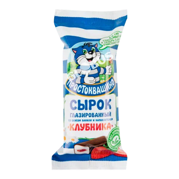 Сырок Простоквашино глазир клубника 40г