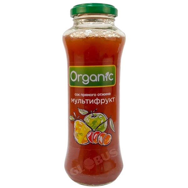 Сок Organic мультифрукт 250мл ст/б Organic Кыргызстан 12