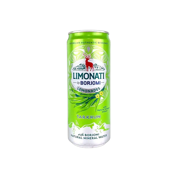 Лимонад Borjomi Limonati Тархун газ 0,33л ж/б Грузия 12