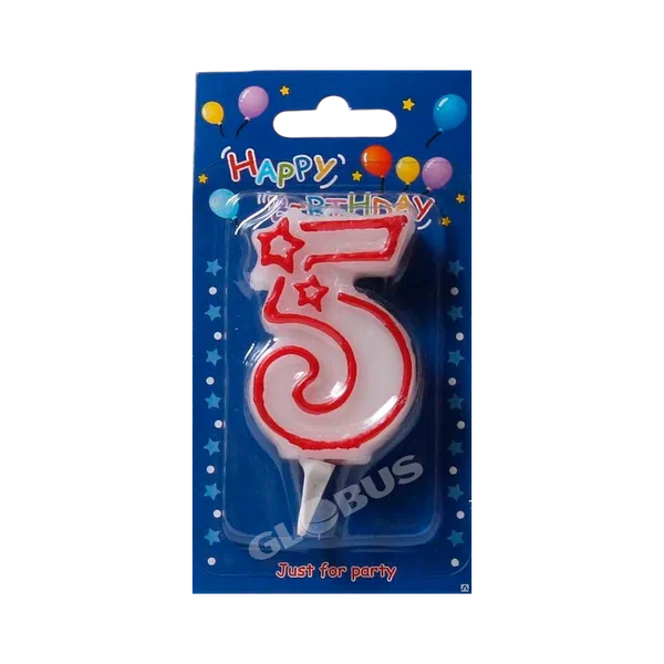 Свеча д/торта цифра №5