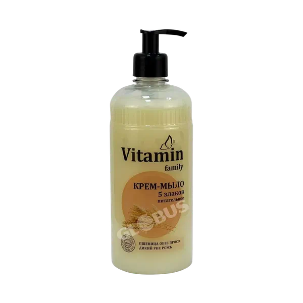 Мыло-крем Vitamin family 5 злаков питат 650мл