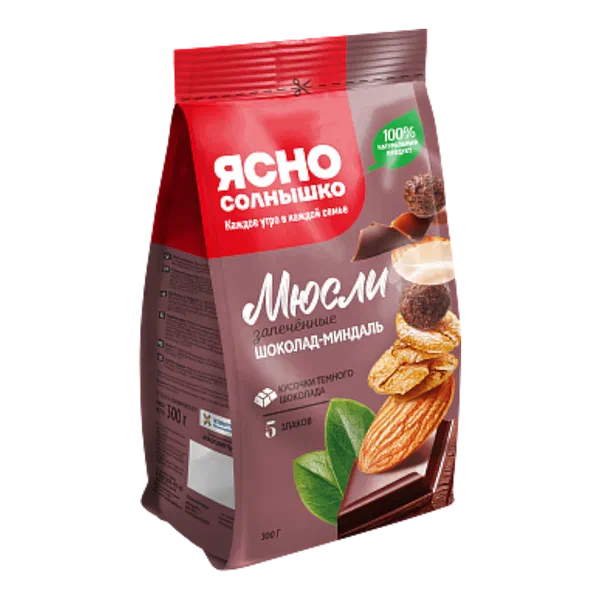 Мюсли Ясно Солнышко запечен. шоколад/миндаль 300г