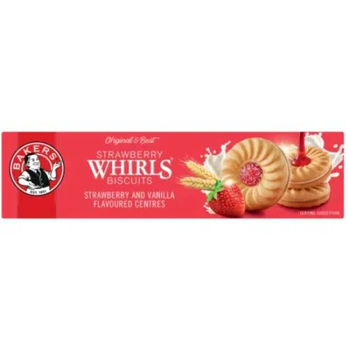 Bakers Whirls Strawberry 200g