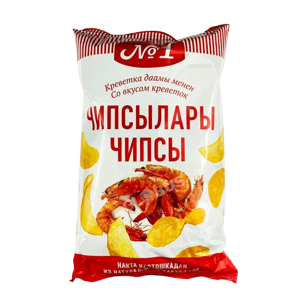 Чипсы №1 креветки 140г PL1