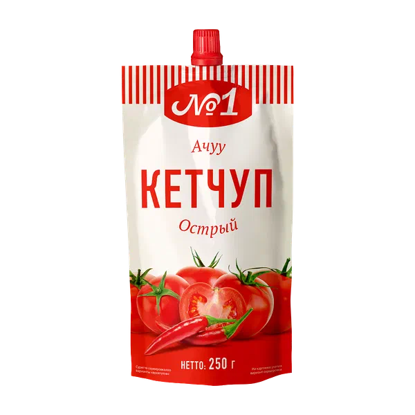 Кетчуп №1 острый 250 г д/п PL1