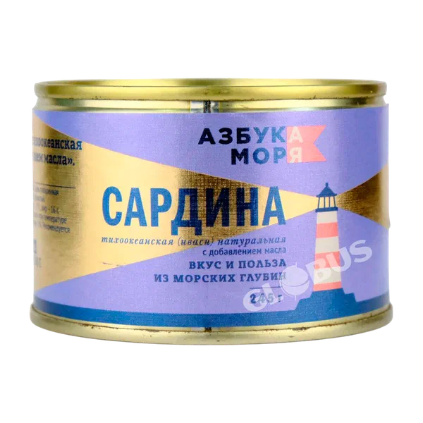 Сардина Азбука моря иваси в масле 245г ж/б