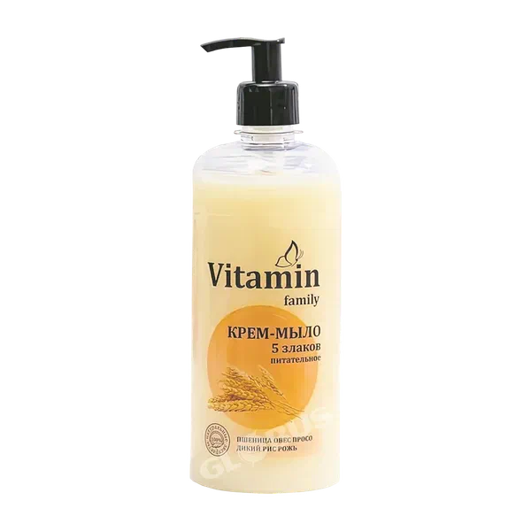 Мыло-крем Vitamin family 5 злаков питат 650мл