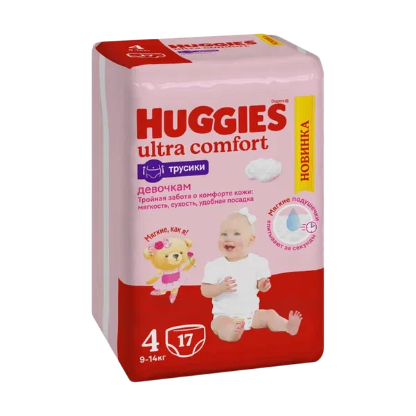 Трусики детск Huggies 4 д/дев 17шт