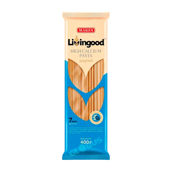 Макароны Макфа Livingood High calcium pasta Spaghetti спагетти 400г