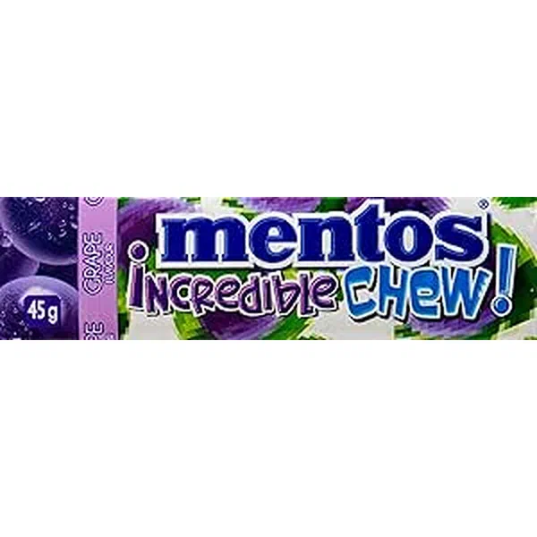 MENTOS INCREDIBLE GRAPE FLAVORED SOFT CHEWY CANDY 45G