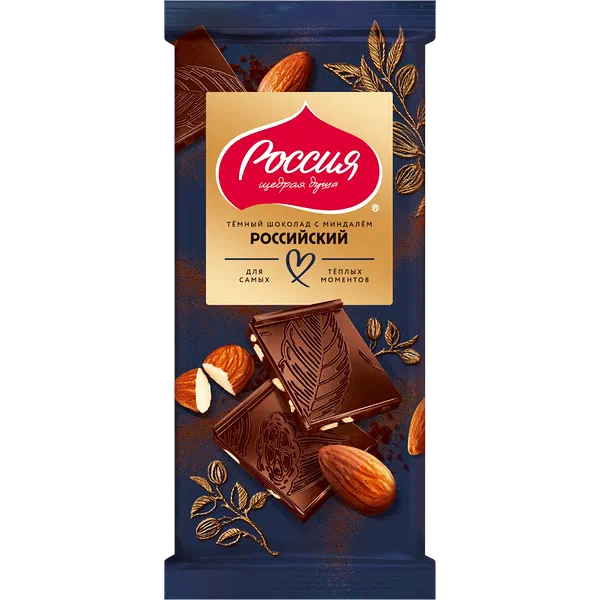 Шоколад Nestle темный миндаль 75г