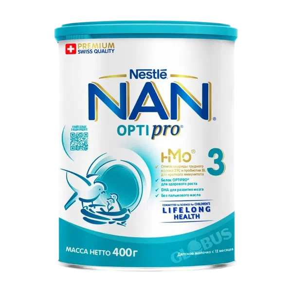 Смесь дет. Nan 3 с бифидобактериями 400г ж/б Nestle
